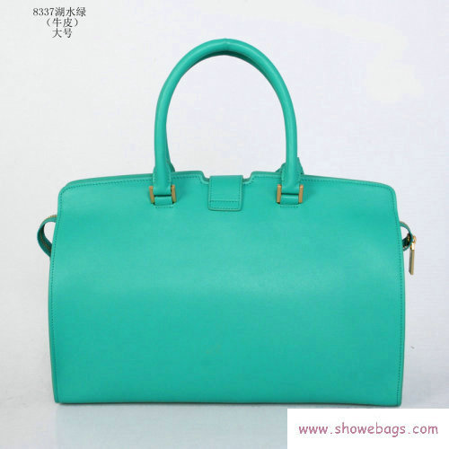 YSL cabas chyc medium bag calfskin leather 8837 green